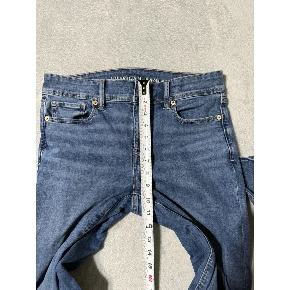 American Eagle Jeans Womens 8 Long Blue Kick Boot Bootcut Mid‎ Rise 30x32.5